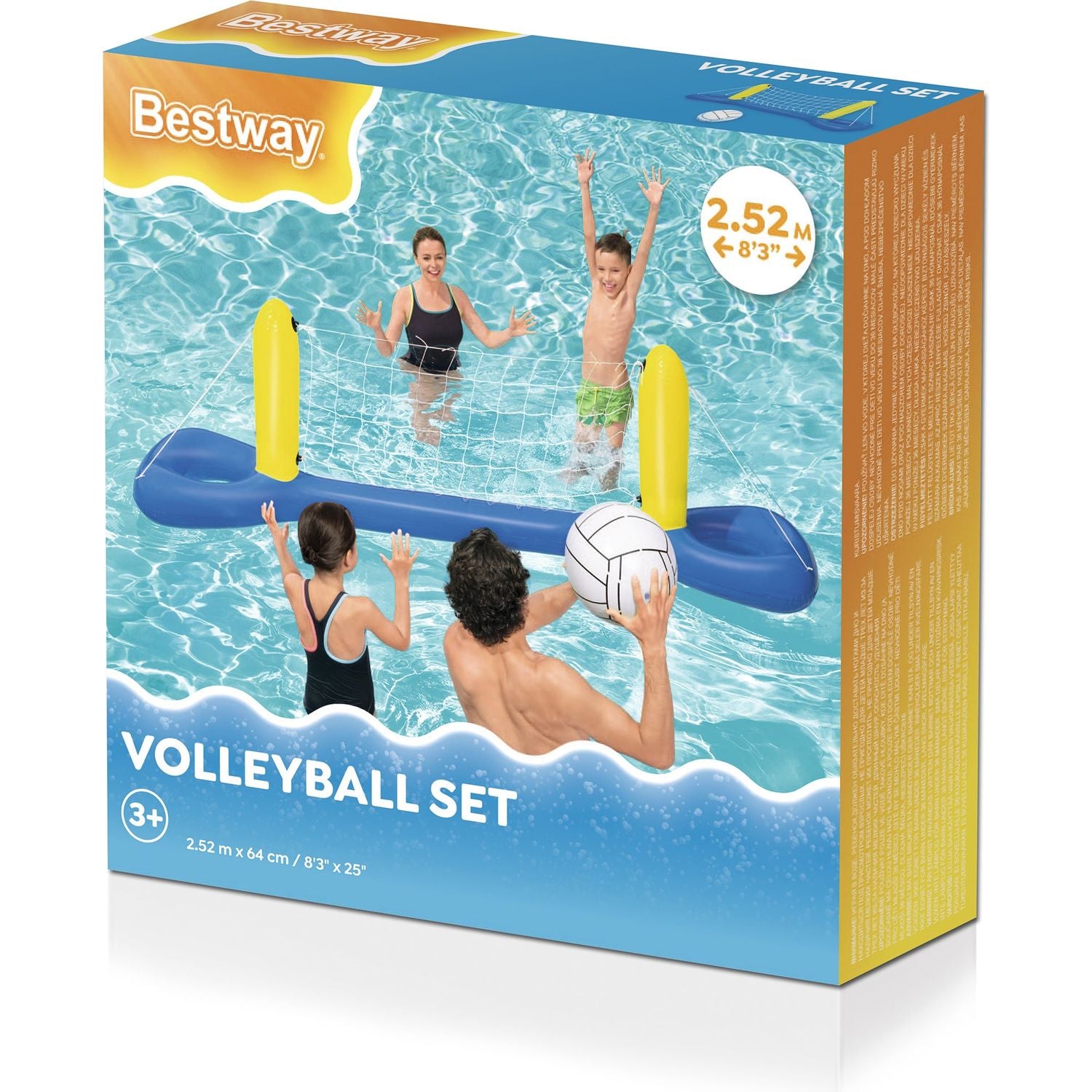 BESTWAY - Set gonfiabile da pallavolo con palla 244x64 cm